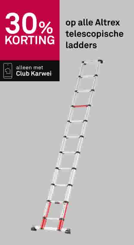 30% korting op alle Altrex telescopische ladders