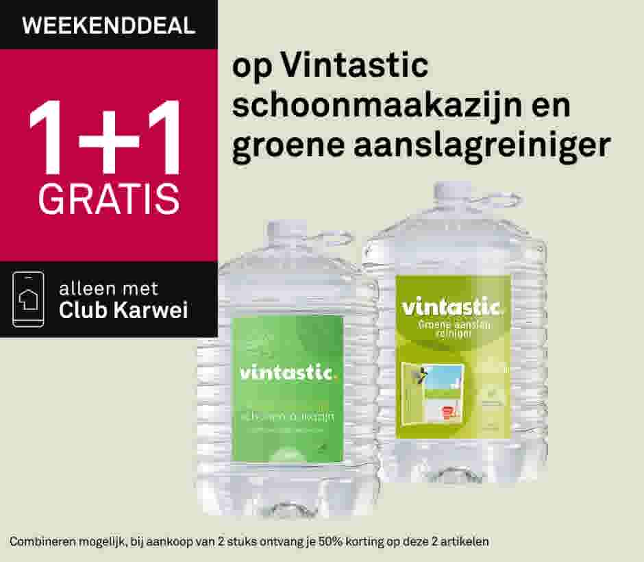 1+1 gratis op Vintastic schoonmaakazijn en groene aanslagreiniger