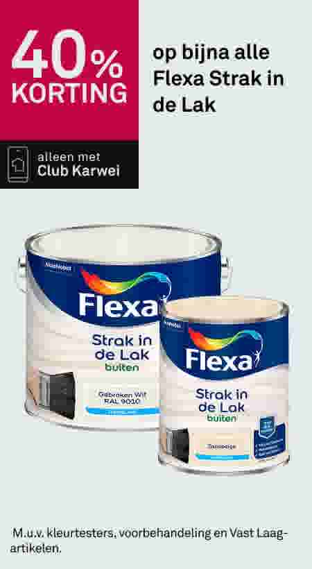 40% korting op bijna alle Flexa Strak in de Lak