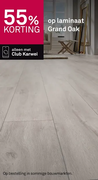 55% korting op laminaat Grand Oak