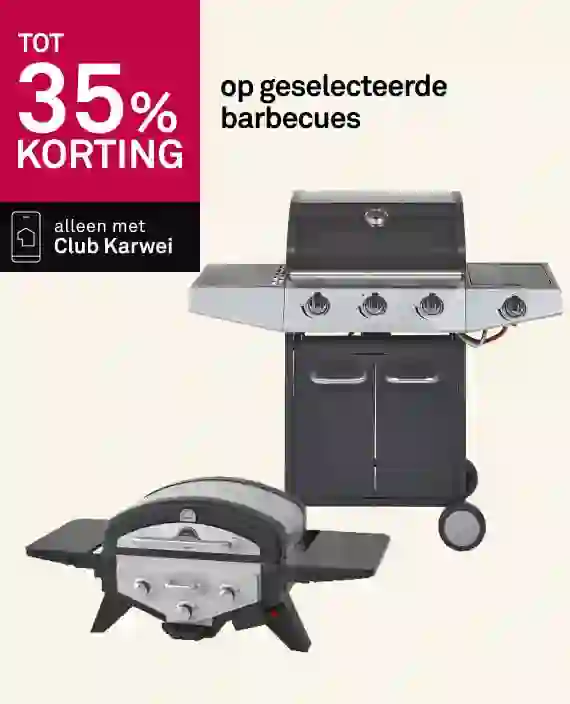 Tot 35% korting op geselecteerde barbecues