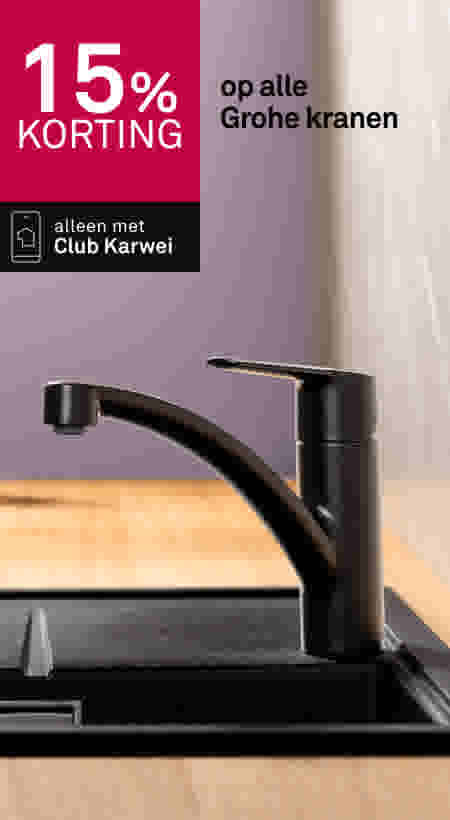 15% korting op alle Grohe kranen