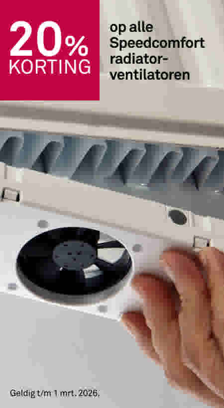 20% korting op alle Speedcomfort radiatorventilatoren