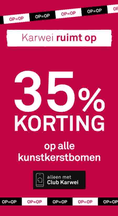 35% korting op alle kunstkerstbomen