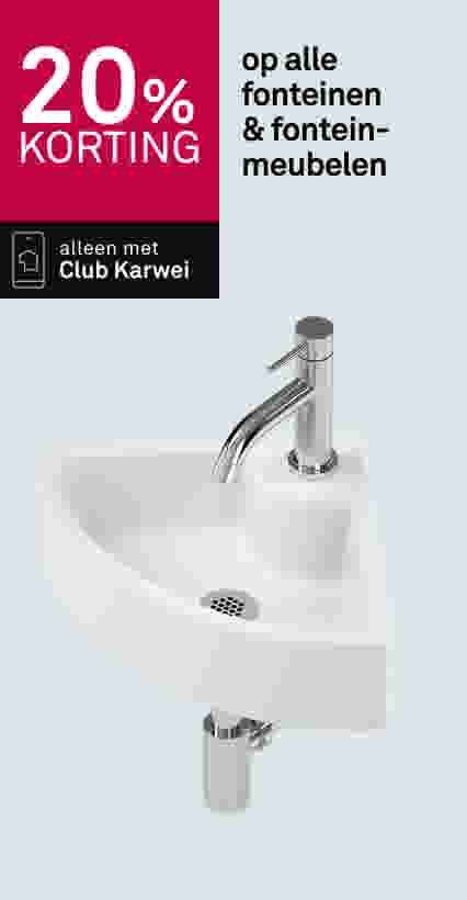 20% korting op alle fonteinen & fonteinmeubelen