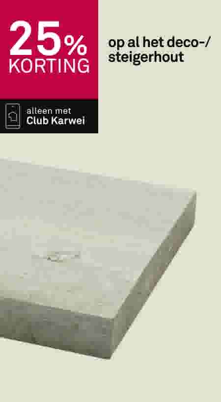 25% korting op al het deco-/ steigerhout