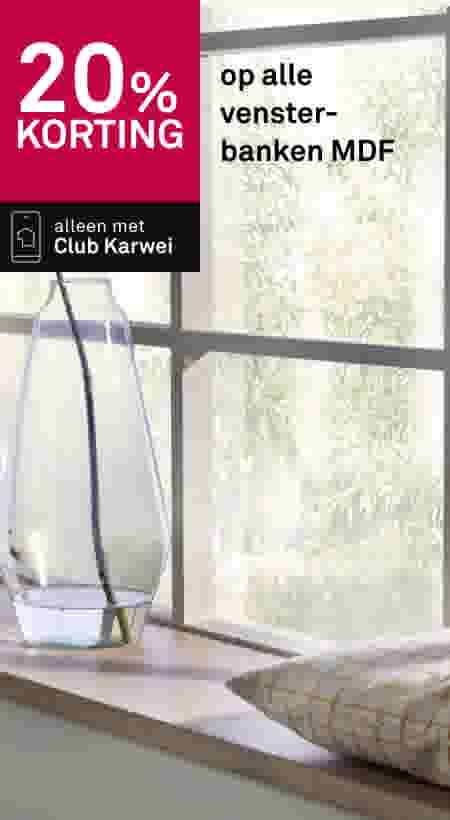 20% korting op alle vensterbanken MDF