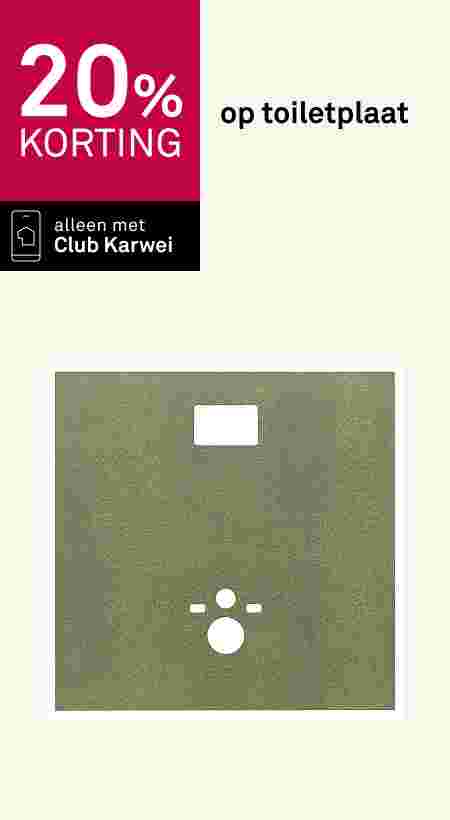 Toiletplaat met uitsparing voor spoelknop. Aanbieding: 20% korting, alleen met Club Karwei.