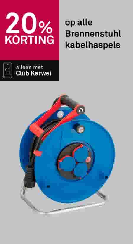 20% korting op alle Brennenstuhl kabelhaspels