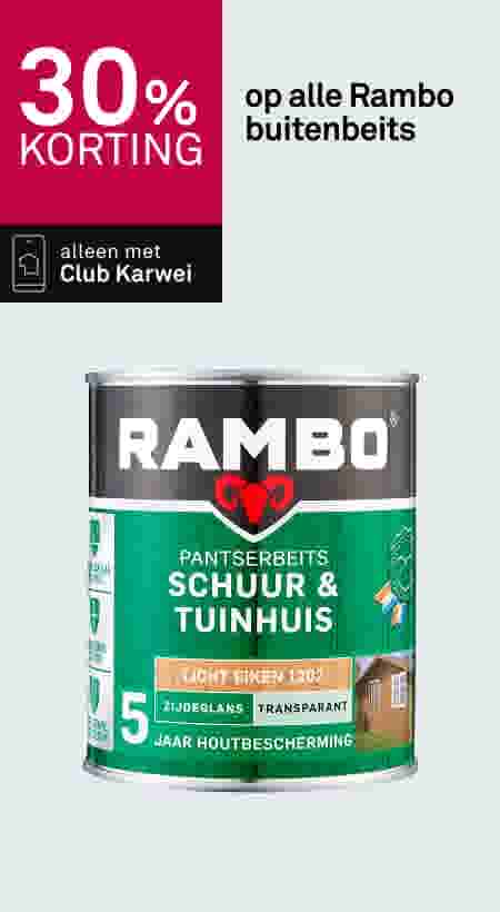 30% korting op bijna alle Rambo buitenbeits
