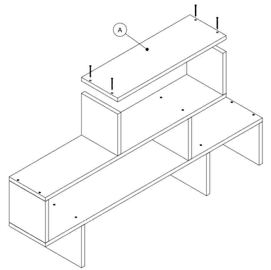 Hangende wandplank met vakken DIY