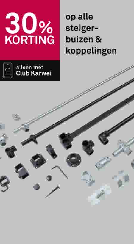 30% korting op alle steigerbuizen & koppelingen