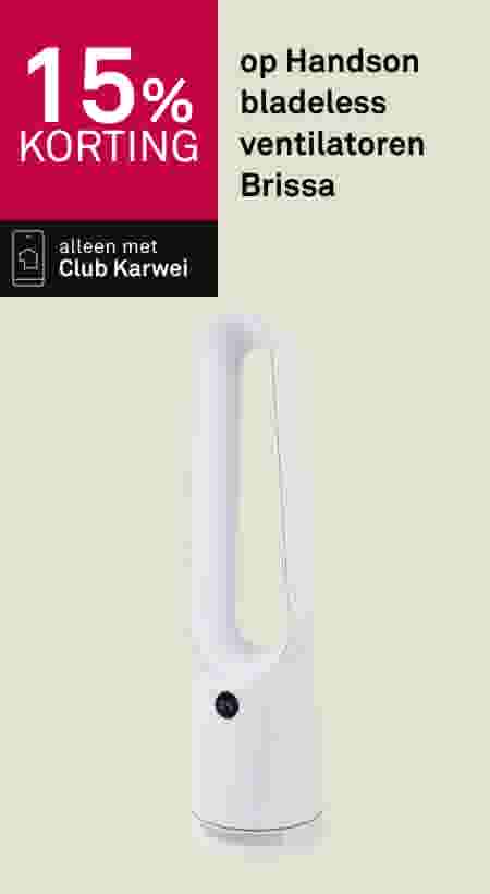 15% korting op Handson bladeless ventilatoren Brissa