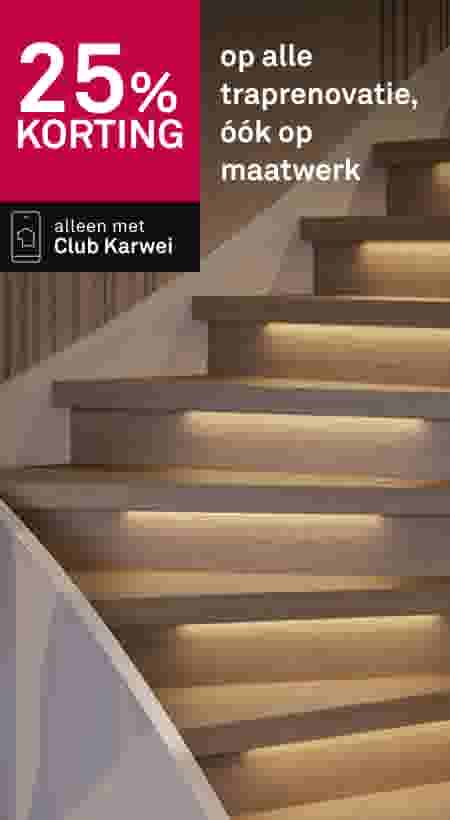 25% korting op alle traprenovatie, óók op maatwerk