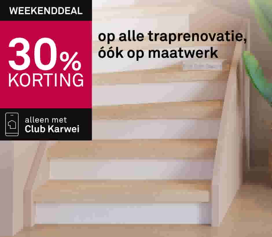 30% korting op alle traprenovatie, óók op maatwerk