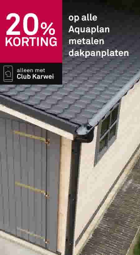 20% korting op alle Aquaplan metalen dakpanplaten