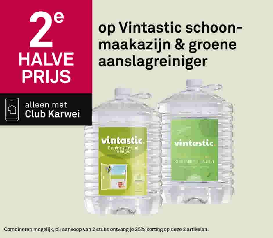 2e halve prijs op Vintastic schoonmaakazijn & groene aanslagreiniger