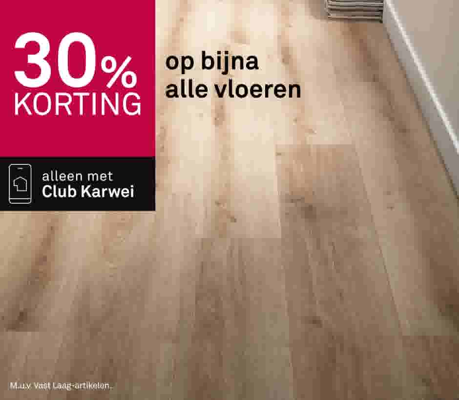 30% korting op bijna alle vloeren