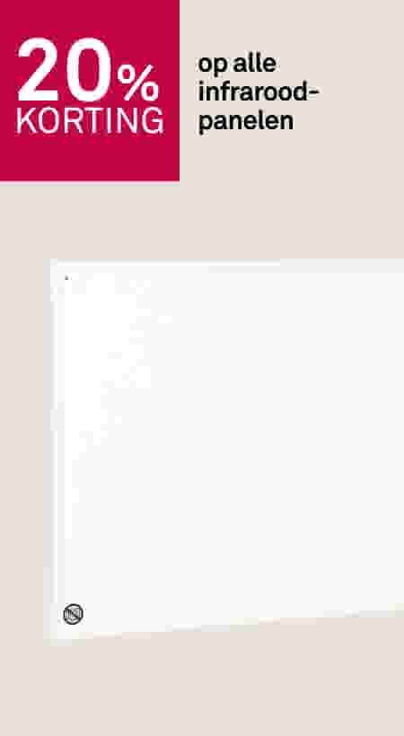 20% korting op alle infraroodpanelen