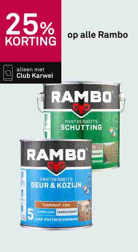 25% korting op alle Rambo
