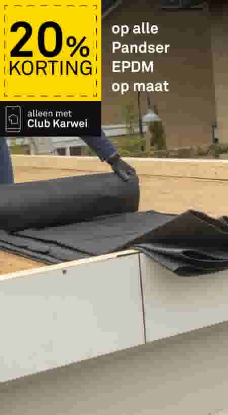 20% korting op alle Pandser EPDM op maat