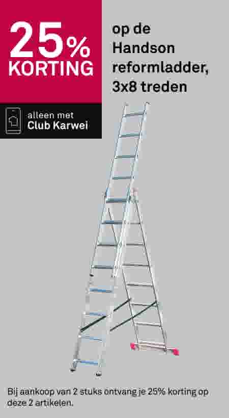 25% korting op de Handson reformladder, 3x8 treden