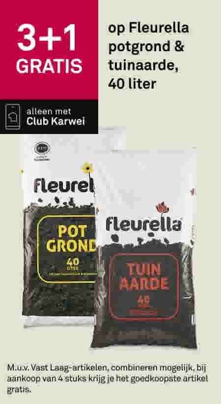 3+1 gratis op Fleurella potgrond & tuinaarde, 40 liter