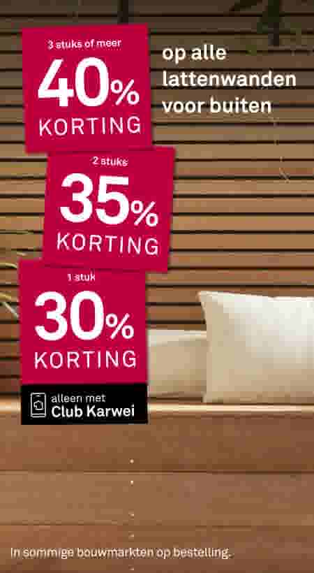 Stapelkorting op alle lattenwanden voor buiten