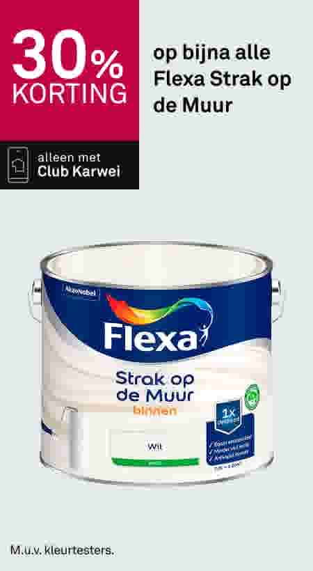 30% korting op bijna alle Flexa Strak op de Muur