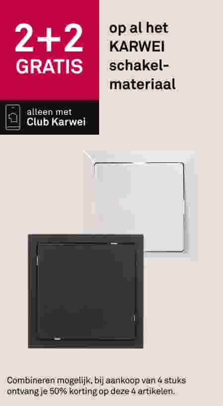 2+2 gratis op al het KARWEI schakelmateriaal