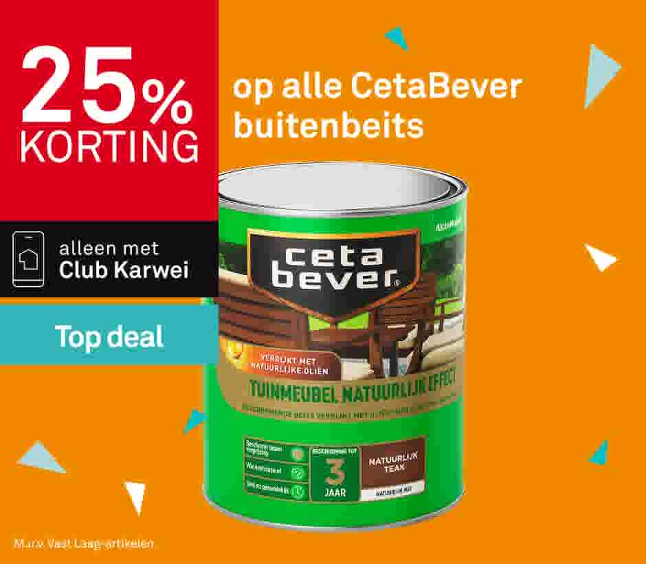 25% korting op alle CetaBever beits