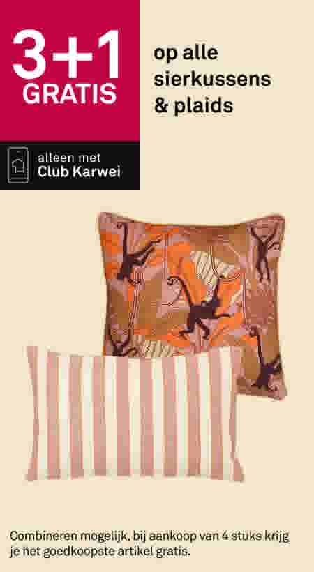 3+1 gratis op alle sierkussens & plaids