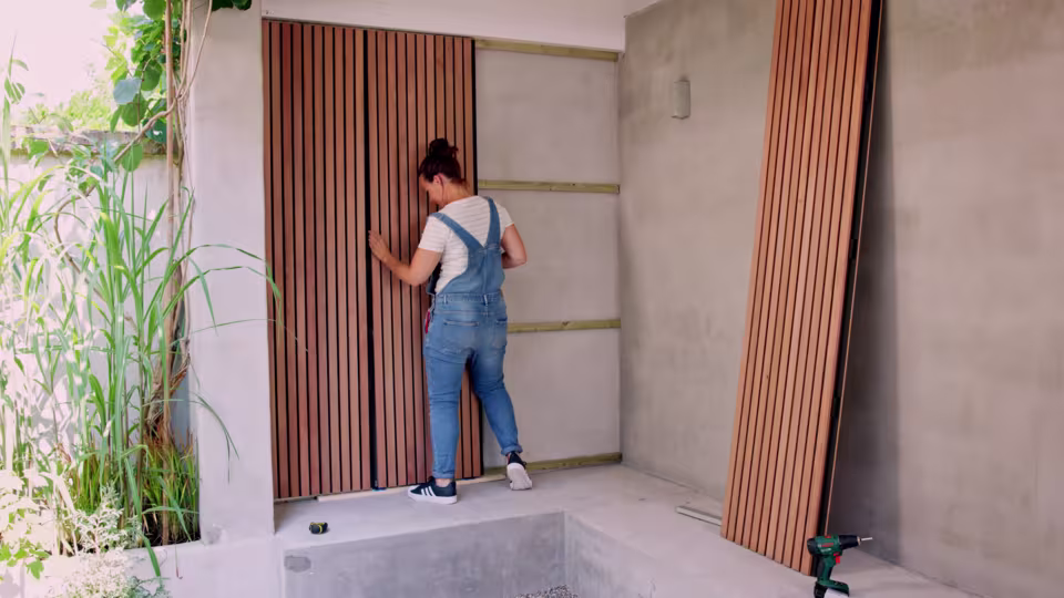 Een wandpaneel voor buiten maken