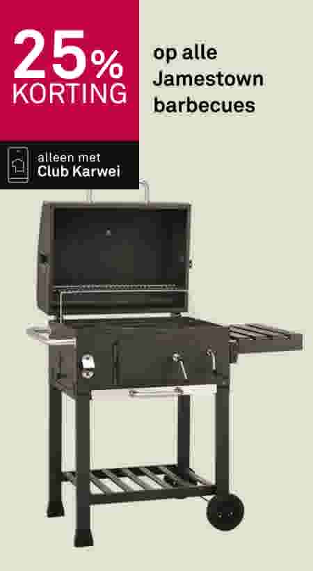 25% korting op alle Jamestown barbecues