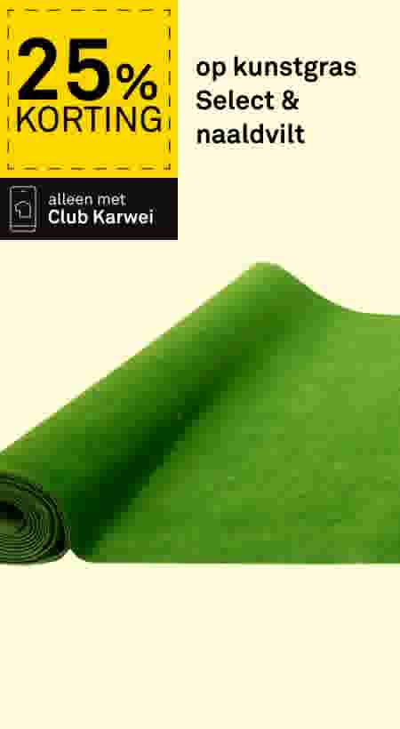 25% korting Kunstgras Select & naaldvilt
