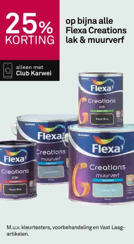 25% korting op bijna alle Flexa Creations lak & muurverf