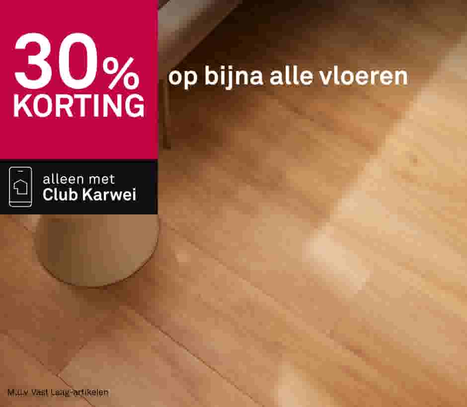 30% korting op bijna alle vloeren
