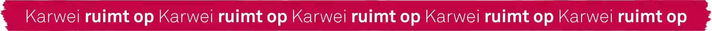 Karwei ruimt op