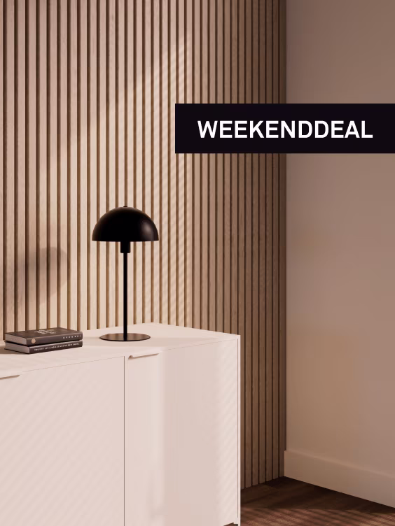 40% korting op bijna alle lattenwanden voor binnen