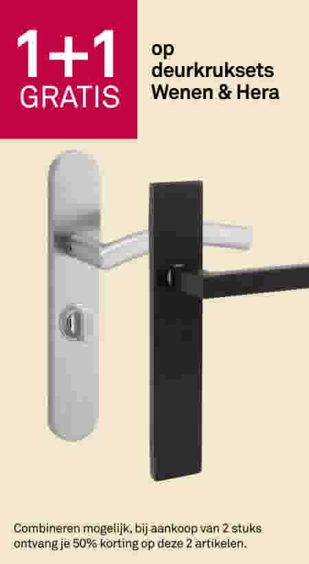 1+1 gratis op deurkruksets Wenen & Hera