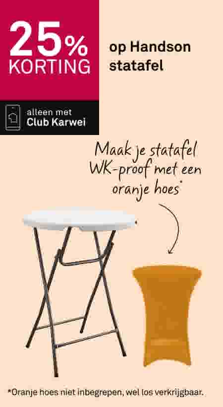 25% korting op Handson statafel
