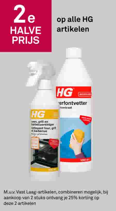 2e halve prijs op alle HG artikelen