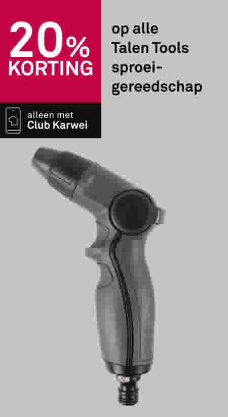 20% korting op alle Talen Tools sproeigereedschap