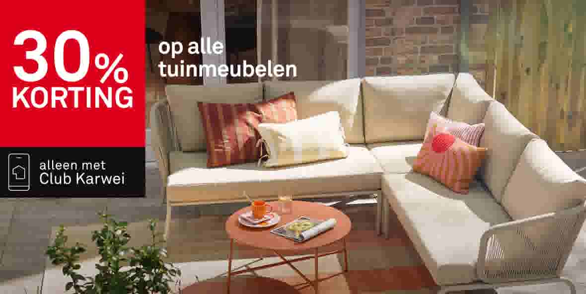 30% korting op alle tuinmeubelen