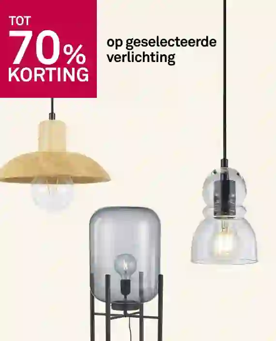 Tot 70% korting op geselecteerde verlichting