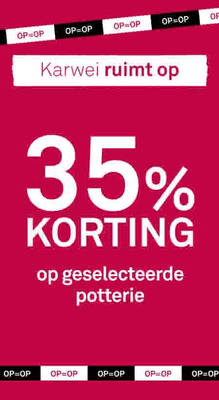 35% korting op geselecteerde potterie