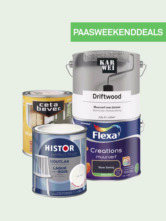 Vanaf 30% korting op bijna alle verf & beits