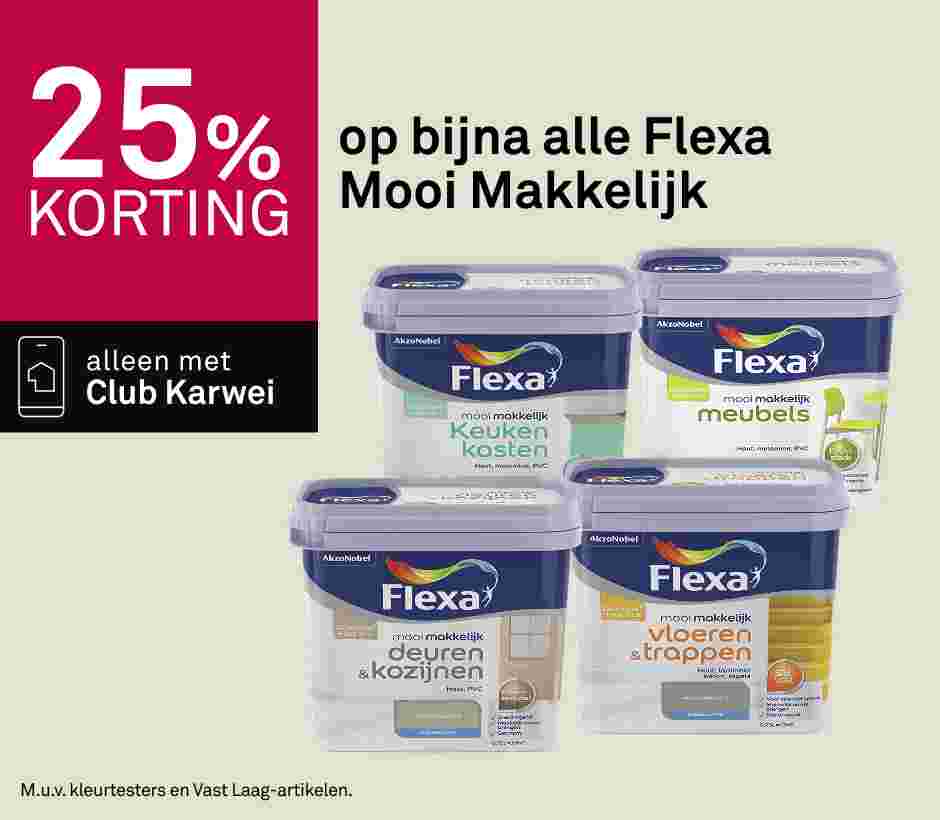 25% korting op bijna alle flexa mooi makkelijk