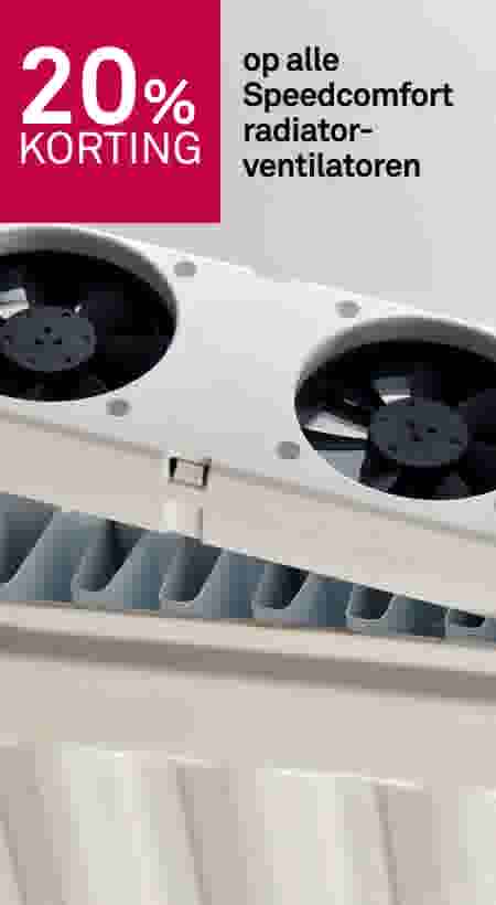 20% korting op alle Speedcomfort radiatorventilatoren