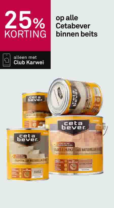 25% korting op alle Cetabever binnen beits